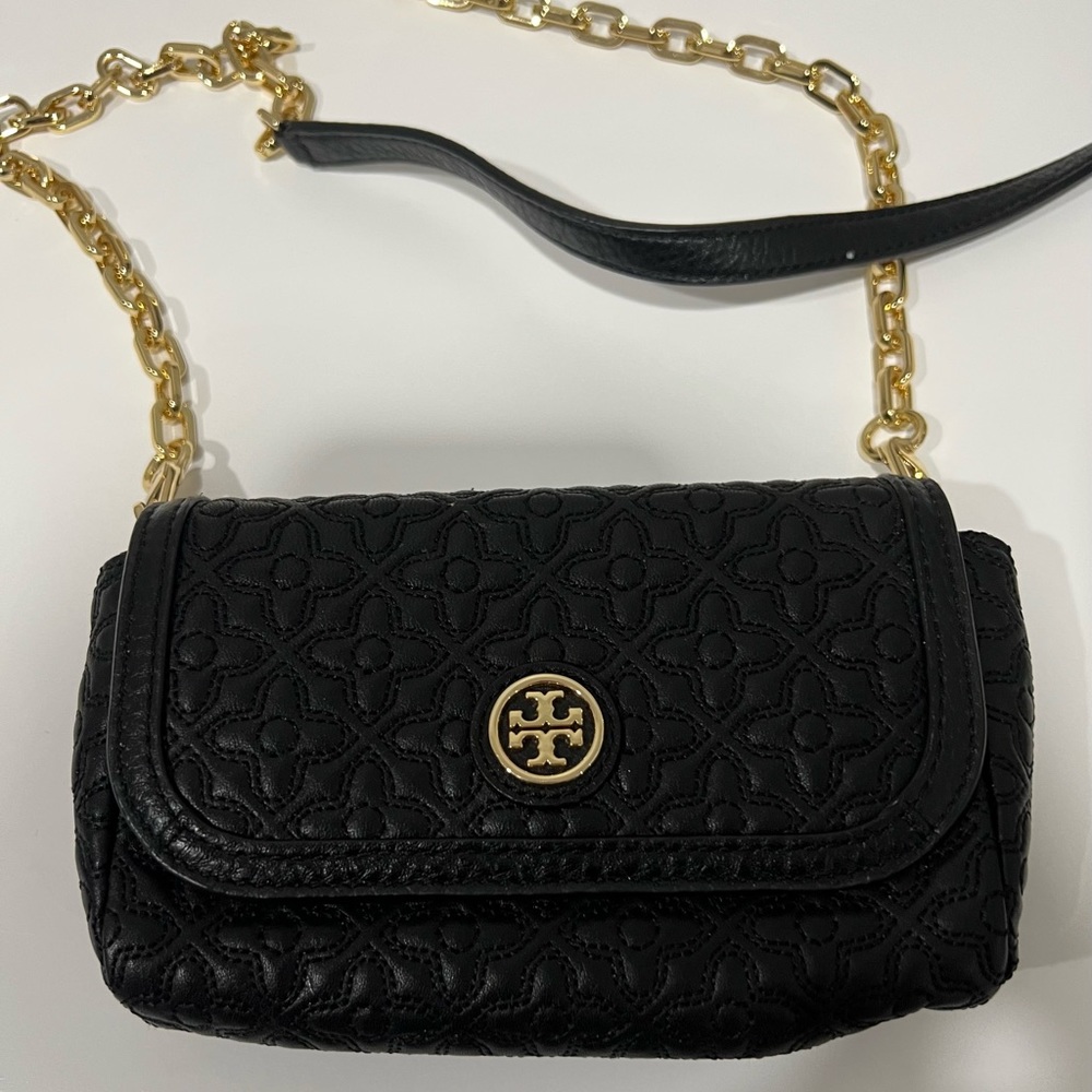 Tory Burch BRYANT Quilted Small Cross-Body-Black
